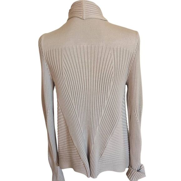 Tommy Bahama Womens Pickford Rib Open Front Cardigan Sweater Beige Size Medium - Picture 3 of 10